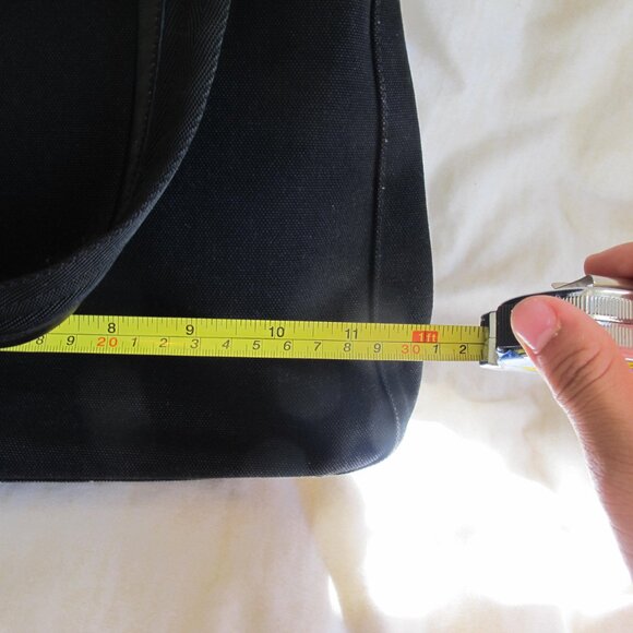 Authentic Vintage Prada Black Canvas Fabric Tote Bag - Picture 12 of 15